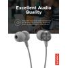 imageLenovo  300 Wired inEar USBC Headphones  inLine Microphone  USBC Connectivity  Play ampamp Pause Button  3 Sizes Silicone Ear Tips Included GreyGrey