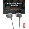 imageLenovo  300 Wired inEar USBC Headphones  inLine Microphone  USBC Connectivity  Play ampamp Pause Button  3 Sizes Silicone Ear Tips Included GreyGrey