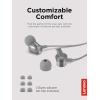 imageLenovo  300 Wired inEar USBC Headphones  inLine Microphone  USBC Connectivity  Play ampamp Pause Button  3 Sizes Silicone Ear Tips Included GreyGrey