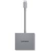 imageLenovo  USBC 7in1 Hub  Computer Networking Laptop Accessory  Laptop Docking Station  4K via HDMI 3 USBA devices 2 SDTF Card Readers USBC Power Pass Through4in1 Hub