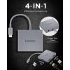 imageLenovo  USBC 7in1 Hub  Computer Networking Laptop Accessory  Laptop Docking Station  4K via HDMI 3 USBA devices 2 SDTF Card Readers USBC Power Pass Through4in1 Hub