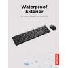 imageLenovo  Wireless Compact Keyboard 100 Cordless Keyboard for PC Laptop with Windows  Cordless Connection  Silent Key Clicks Black100 Combo
