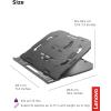 imageLenovo 2in1 Laptop Stand  Adjustable Portable Foldable Ergonomic NonSlip Compatible with Laptops up to 15quot and Cell Phones Ideal for Travel