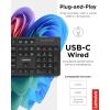 imageLenovo 300 USB Combo FullSize Wired Keyboard ampamp Mouse Ergonomic Left or Right Hand Mouse Optical Mouse GX30M39606 Black305 USB C  Keyboard