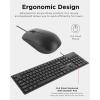 imageLenovo 300 USB Combo FullSize Wired Keyboard ampamp Mouse Ergonomic Left or Right Hand Mouse Optical Mouse GX30M39606 Black305 USB C  Mouse  Keyboard