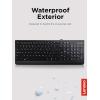 imageLenovo 300 USB Combo FullSize Wired Keyboard ampamp Mouse Ergonomic Left or Right Hand Mouse Optical Mouse GX30M39606 BlackKeyboard