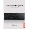 imageLenovo 300 USB Combo FullSize Wired Keyboard ampamp Mouse Ergonomic Left or Right Hand Mouse Optical Mouse GX30M39606 BlackKeyboard