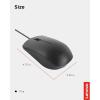 imageLenovo 300 USB Wired Computer Mouse  Full Size Optical Ambidextrous Mouse with 1600 DPI Reliable USBA Wired Connection Easy 3Button Navigation  Long Lasting Durable Basic Mouse BlackBlack 305