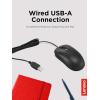imageLenovo 300 USB Wired Computer Mouse  Full Size Optical Ambidextrous Mouse with 1600 DPI Reliable USBA Wired Connection Easy 3Button Navigation  Long Lasting Durable Basic Mouse BlackBlack 100