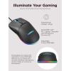 imageLenovo 300 USB Wired Computer Mouse  Full Size Optical Ambidextrous Mouse with 1600 DPI Reliable USBA Wired Connection Easy 3Button Navigation  Long Lasting Durable Basic Mouse BlackBlack M210 RGB