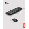 imageLenovo 300 Wireless Combo Keyboard and Mouse 24 GHz Nano USBA Receiver Batteries Included