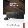 imageLenovo 510 Wireless Keyboard ampamp Mouse Combo 24 GHz Nano USB Receiver Full Size Island Key Design Left or Right Hand 1200 DPI Optical Mouse GX30N81775 BlackBlack