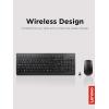 imageLenovo 510 Wireless Keyboard ampamp Mouse Combo 24 GHz Nano USB Receiver Full Size Island Key Design Left or Right Hand 1200 DPI Optical Mouse GX30N81775 BlackBlack