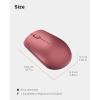 imageLenovo 530 Full Size Wireless Computer Mouse for PC Laptop Computer with Windows  24 GHz Nano USB Receiver  Ambidextrous Design  12 Months Battery Life  Platinum GreyCherry Red