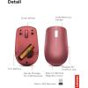 imageLenovo 530 Full Size Wireless Computer Mouse for PC Laptop Computer with Windows  24 GHz Nano USB Receiver  Ambidextrous Design  12 Months Battery Life  Platinum GreyCherry Red