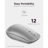 imageLenovo 530 Full Size Wireless Computer Mouse for PC Laptop Computer with Windows  24 GHz Nano USB Receiver  Ambidextrous Design  12 Months Battery Life  Platinum GreyPlatinum Grey