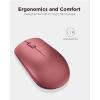 imageLenovo 530 Full Size Wireless Computer Mouse for PC Laptop Computer with Windows  24 GHz Nano USB Receiver  Ambidextrous Design  12 Months Battery Life  Platinum GreyCherry Red
