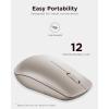 imageLenovo 530 Full Size Wireless Computer Mouse for PC Laptop Computer with Windows  24 GHz Nano USB Receiver  Ambidextrous Design  12 Months Battery Life  Platinum GreyAlmond