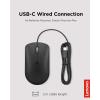 imageLenovo 540 USBC Wired Connection Computer Mouse for PC Laptop Computer with Windows or Chrome OS  Ambidextrous Design  4 Button  Compact Size Storm GreyBlack