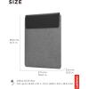 imageLenovo Basic Laptop Sleeve 11 Inch NotebookTablet Compatible with MacBook AirPro Neoprene Material  Soft Fleece Lining  Zippered Top Opening  BlackYoga  Grey