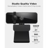imageLenovo Essential Full HD 1080P Webcam Dual Microphone No Driver 18m USB 20 WideAngle TiltControl 360Degree Rotation Black