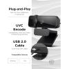 imageLenovo Essential Full HD 1080P Webcam Dual Microphone No Driver 18m USB 20 WideAngle TiltControl 360Degree Rotation Black