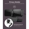 imageLenovo Essential Full HD 1080P Webcam Dual Microphone No Driver 18m USB 20 WideAngle TiltControl 360Degree Rotation Black