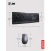 imageLenovo Essential Wireless Keyboard ampamp Mouse Combo Gen 2 24 GHz Wireless Nano USB Full Size Ambidextrous Mouse AES128 Encryption Keyboard BlackPro