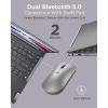 imageLenovo Go MultiDevice Wireless Mouse 24GHz Nano USBC Receiver Bluetooth Adjustable DPI USBC Rechargeable Battery Qi Wireless Charging Ambidextrous GY51C21211 GreySilent