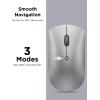imageLenovo Go MultiDevice Wireless Mouse 24GHz Nano USBC Receiver Bluetooth Adjustable DPI USBC Rechargeable Battery Qi Wireless Charging Ambidextrous GY51C21211 GreyBluetooth Silent Mouse