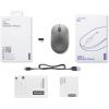 imageLenovo Go MultiDevice Wireless Mouse 24GHz Nano USBC Receiver Bluetooth Adjustable DPI USBC Rechargeable Battery Qi Wireless Charging Ambidextrous GY51C21211 GreyEssential