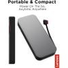 imageLenovo Go USBC Laptop Power Bank 20000 mAh  65W  USBC and USBA Ports  Fast Charging Portable Power Station with Integrated Cable  Model PBLG2W  Storm GreyPower Bank 20000 mAh