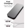 imageLenovo Go USBC Laptop Power Bank 20000 mAh  65W  USBC and USBA Ports  Fast Charging Portable Power Station with Integrated Cable  Model PBLG2W  Storm GreyPower Bank 20000 mAh