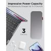 imageLenovo Go USBC Laptop Power Bank 20000 mAh  65W  USBC and USBA Ports  Fast Charging Portable Power Station with Integrated Cable  Model PBLG2W  Storm GreyPower Bank 20000 mAh