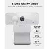 imageLenovo HD 1080p Webcam LC50  Monitor Camera with 90 Wide Angle Dual Microphones ampamp Smart Video Capture  Magnetic Desktop Cam w Privacy Shutter ampamp Light for Virtual Class Meetings ampamp ConferencesCloud Grey