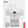 imageLenovo HD 1080p Webcam LC50  Monitor Camera with 90 Wide Angle Dual Microphones ampamp Smart Video Capture  Magnetic Desktop Cam w Privacy Shutter ampamp Light for Virtual Class Meetings ampamp ConferencesCloud Grey
