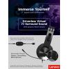 imageLenovo Legion H300 Stereo Gaming Headset NoiseCancelling Mic Memory Foam ampamp PU Leather Earcups Stainless Steel Headband PC PS4 Xbox One Nintendo Switch Mac GXD0T69863 BlackH500