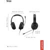 imageLenovo Legion H300 Stereo Gaming Headset NoiseCancelling Mic Memory Foam ampamp PU Leather Earcups Stainless Steel Headband PC PS4 Xbox One Nintendo Switch Mac GXD0T69863 BlackH110