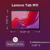 imageLenovo Tab M11 11 Display MediaTek Helio G88 OctaCore 4GB RAM 64GB SSD 1920x1200 px Ambient LightSensor 10 Hour Battery Comes wPen Luna Grey