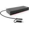 imageLenovo USBC Dual Display Travel Dock w 100W Power Adapter  7 Ports Integrated USBC Cable Universal Compatibility Dual Displays at 4K  BlackHybrid USBC