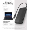 imageLenovo USBC Dual Display Travel Dock w 100W Power Adapter  7 Ports Integrated USBC Cable Universal Compatibility Dual Displays at 4K  BlackUSB Dock  Adapter