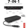 imageLenovo USBC Dual Display Travel Dock w 100W Power Adapter  7 Ports Integrated USBC Cable Universal Compatibility Dual Displays at 4K  BlackUSB Dock  Adapter