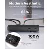 imageLenovo USBC Dual Display Travel Dock w 100W Power Adapter  7 Ports Integrated USBC Cable Universal Compatibility Dual Displays at 4K  BlackUSB Dock  Adapter