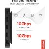 imageLenovo USBC Dual Display Travel Dock w 100W Power Adapter  7 Ports Integrated USBC Cable Universal Compatibility Dual Displays at 4K  BlackUSB Dock