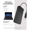 imageLenovo USBC Dual Display Travel Dock w 100W Power Adapter  7 Ports Integrated USBC Cable Universal Compatibility Dual Displays at 4K  BlackUSB Dock