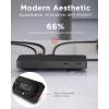 imageLenovo USBC Dual Display Travel Dock w 100W Power Adapter  7 Ports Integrated USBC Cable Universal Compatibility Dual Displays at 4K  BlackUSB Dock