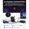 imageLenovo USBC Slim Travel Dock 8 Ports Up to 65W PD Pass Through Integrated USBC Cable 4K Display Support BlackGaN Charging Dock