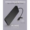 imageLenovo USBC Slim Travel Dock 8 Ports Up to 65W PD Pass Through Integrated USBC Cable 4K Display Support BlackSlim Travel Dock