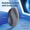 imageLenovo WL310 Bluetooth Silent Mouse Ergonomic Adjustable DPI Silent Clicks Bluetooth 50 Portable for Windows Mac and Chromebook Grey