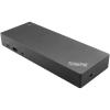 imageLenovo USBC Dual Display Travel Dock w 100W Power Adapter  7 Ports Integrated USBC Cable Universal Compatibility Dual Displays at 4K  BlackHybrid USBC